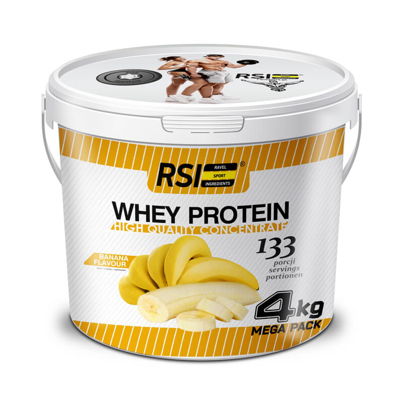 RSI Białko Whey Protein High Quality Concentrate Bananowy 4000g