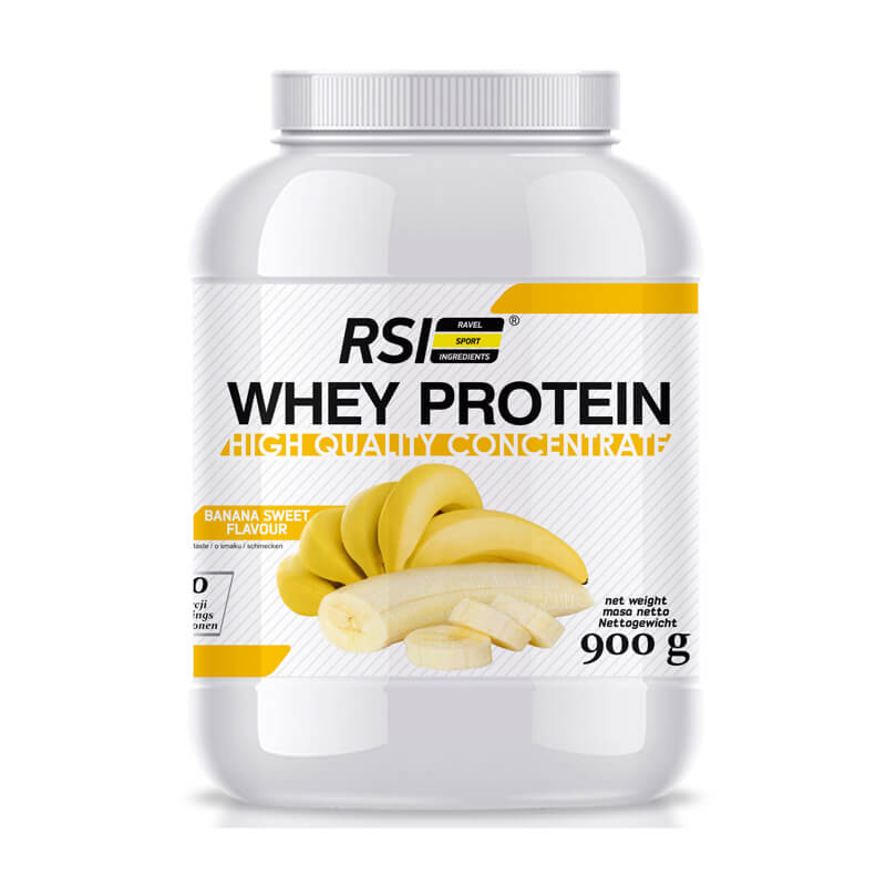 RSI Białko Whey Protein High Quality Concentrate Bananowy 900g
