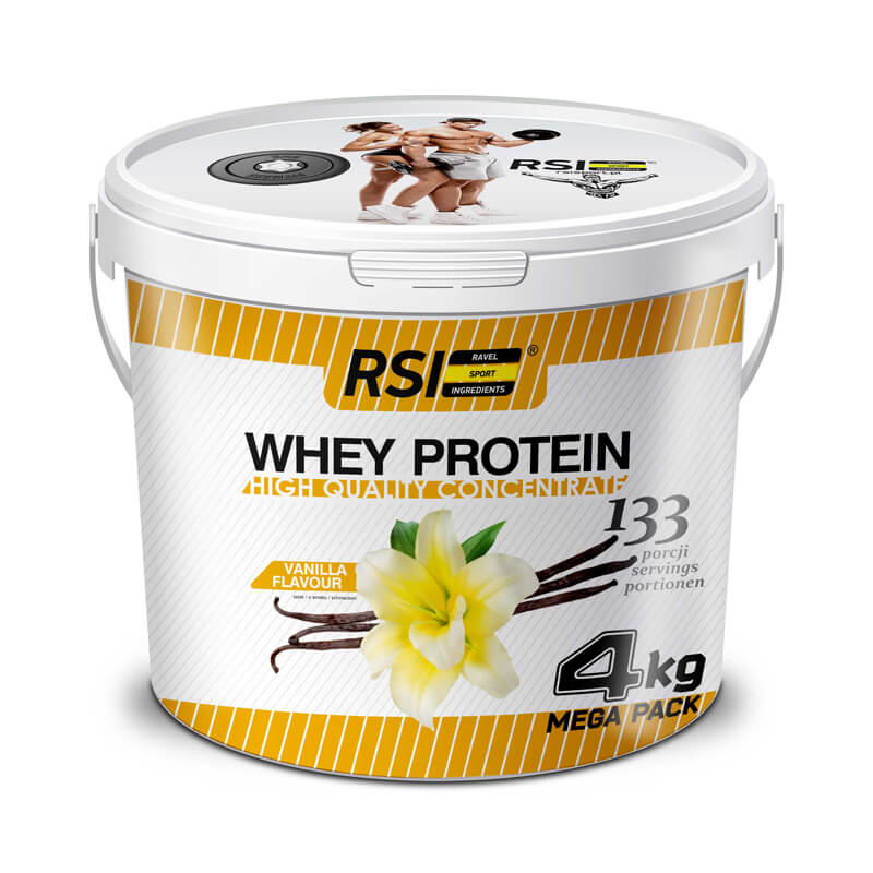 RSI Białko Whey Protein High Quality Concentrate Waniliowy 4000g