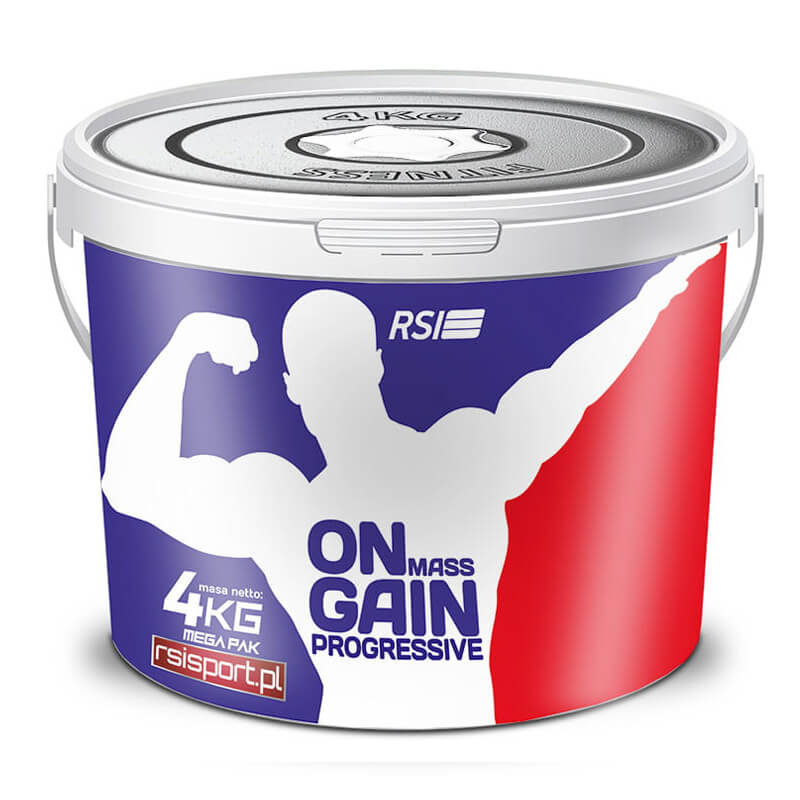 RSI ON Gain Mass Progressive Gainer o smaku batonika karmelowo-ciasteczkowego 4000g