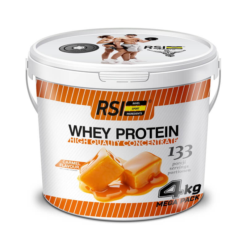RSI Białko Whey Protein High Quality Concentrate Karmelowy 4000g