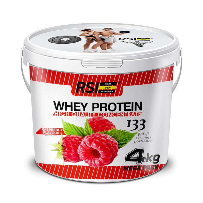 RSI Białko Whey Protein High Quality Concentrate Malinowy 4000g